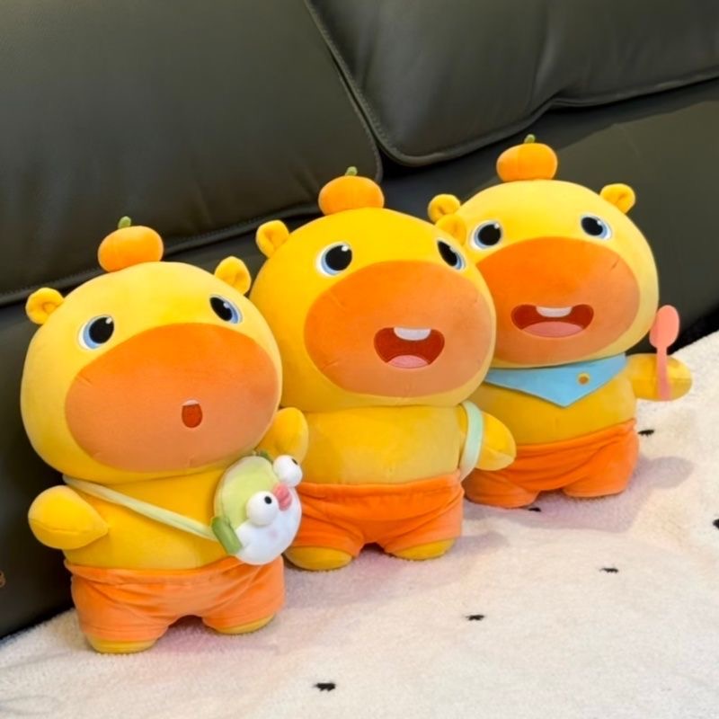 Kids Toys Yellow - Set Boneka Kapibara Kuning Lucu dengan