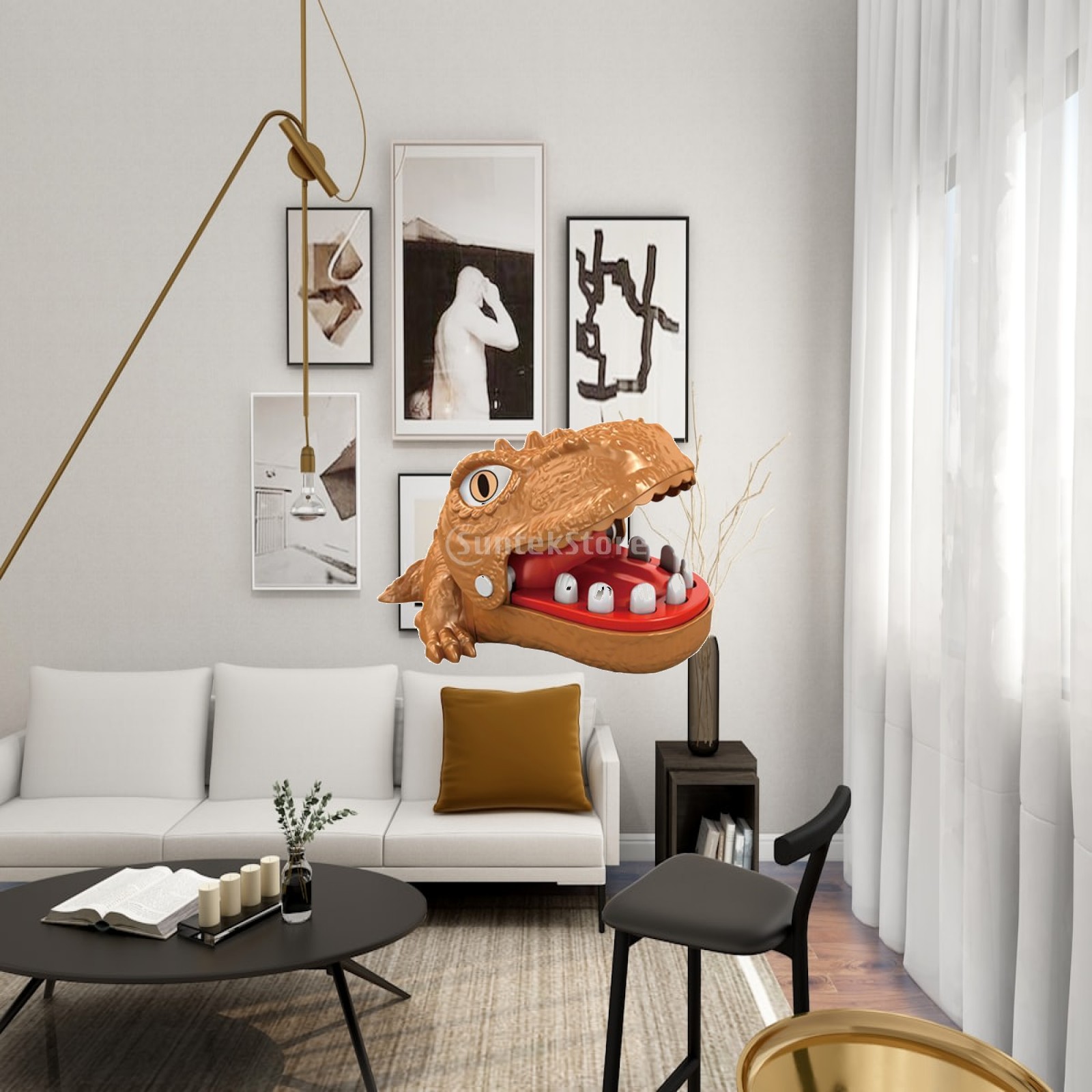 Kids Toys Entertainer - 3xDinosaurus Mainan Gigit Jari Permainan Hiburan