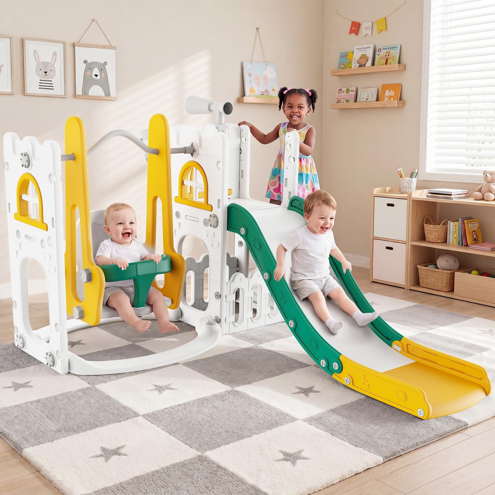 Basketball Hoop Kids Indoor - 7 in 1 Set Perosotan dan