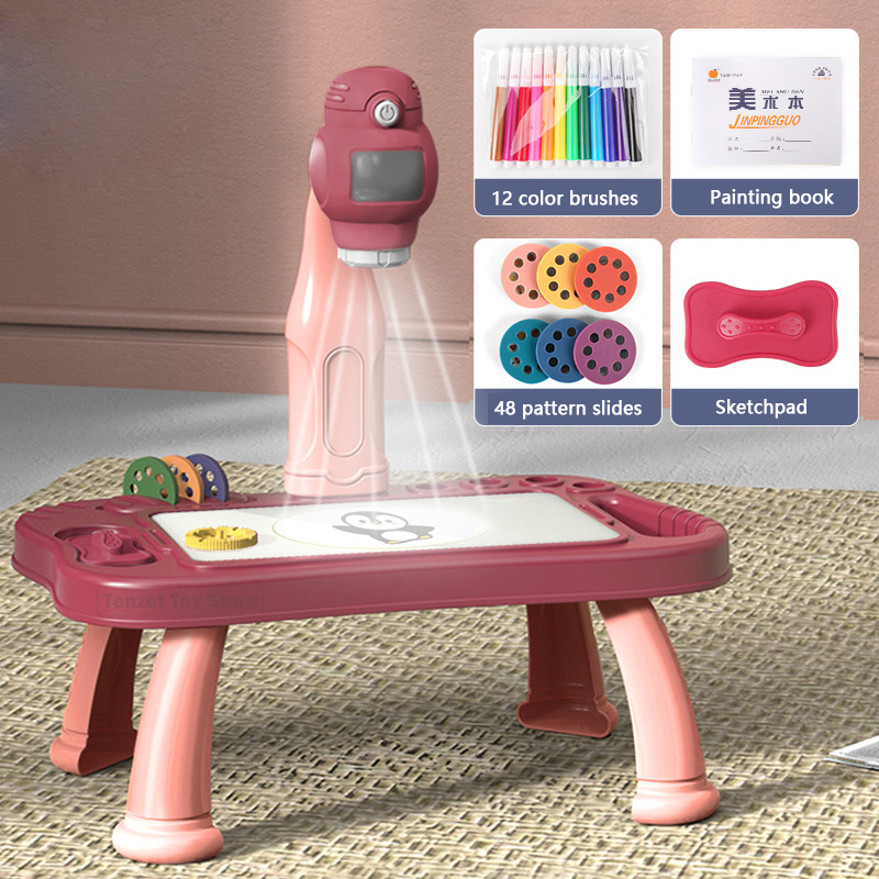 Learning Tablet Kids - Proyektor Pintar Set Meja Lukisan Anak-anak