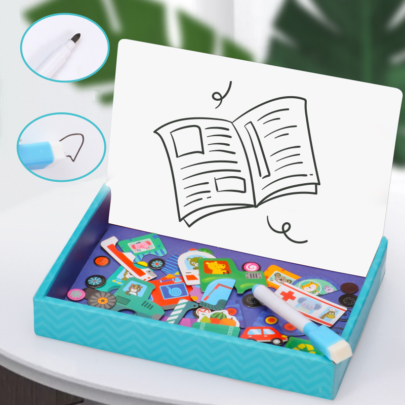 Kertas Puzzle Hewan Multifungs - Magnetic Drawing Board ulasan dan harga