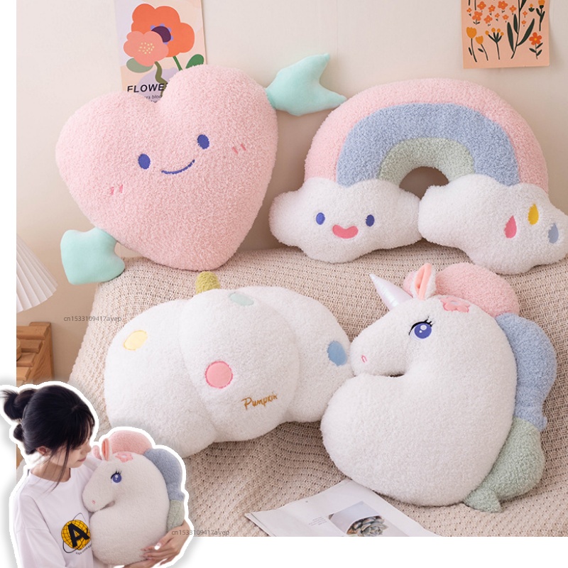 Bantal sofa labu hati merah mu - Unicorn Stuffed Toy ulasan dan harga