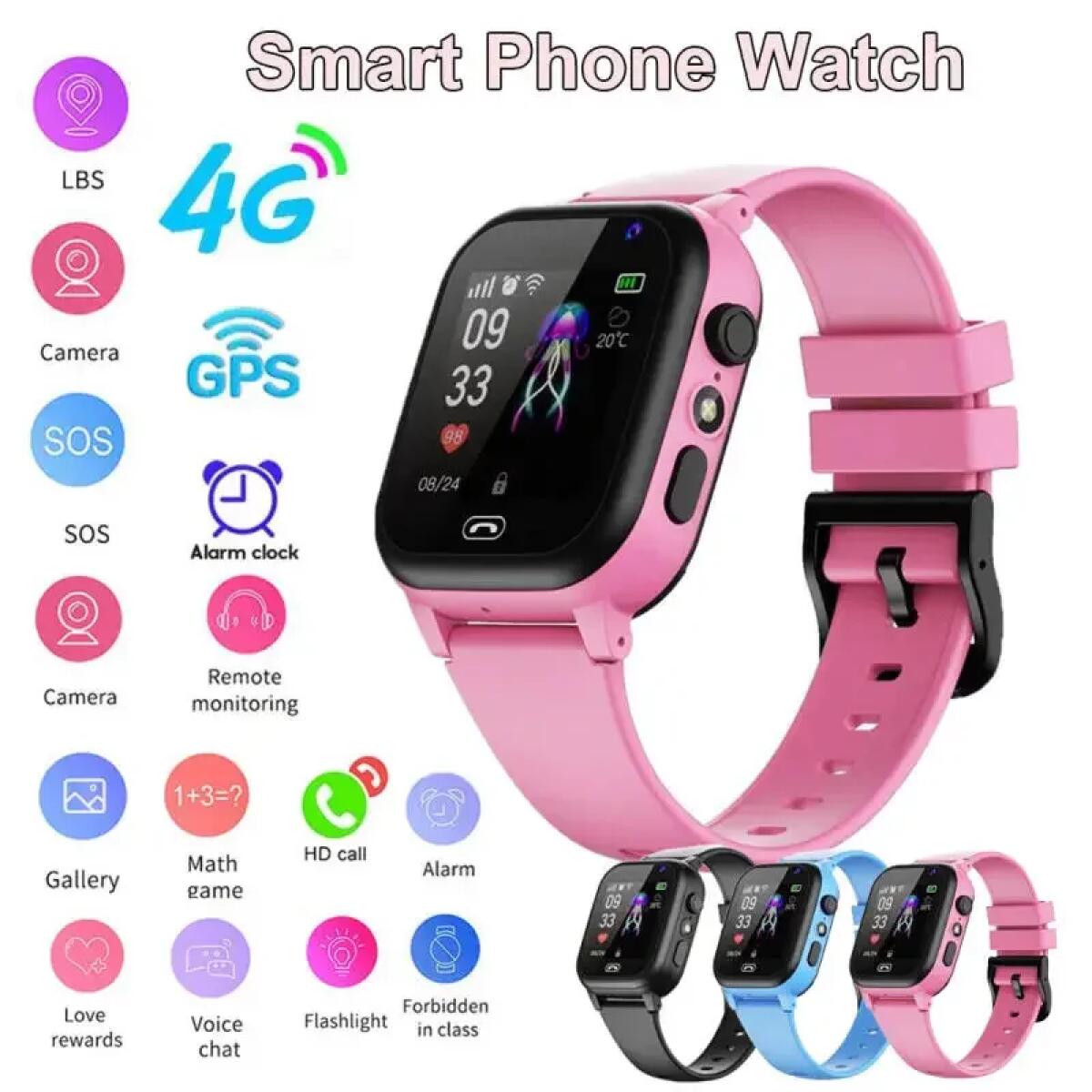 Jam Tangan Pintar Anak 4G Mult - Kids Smartwatch Gps ulasan dan harga