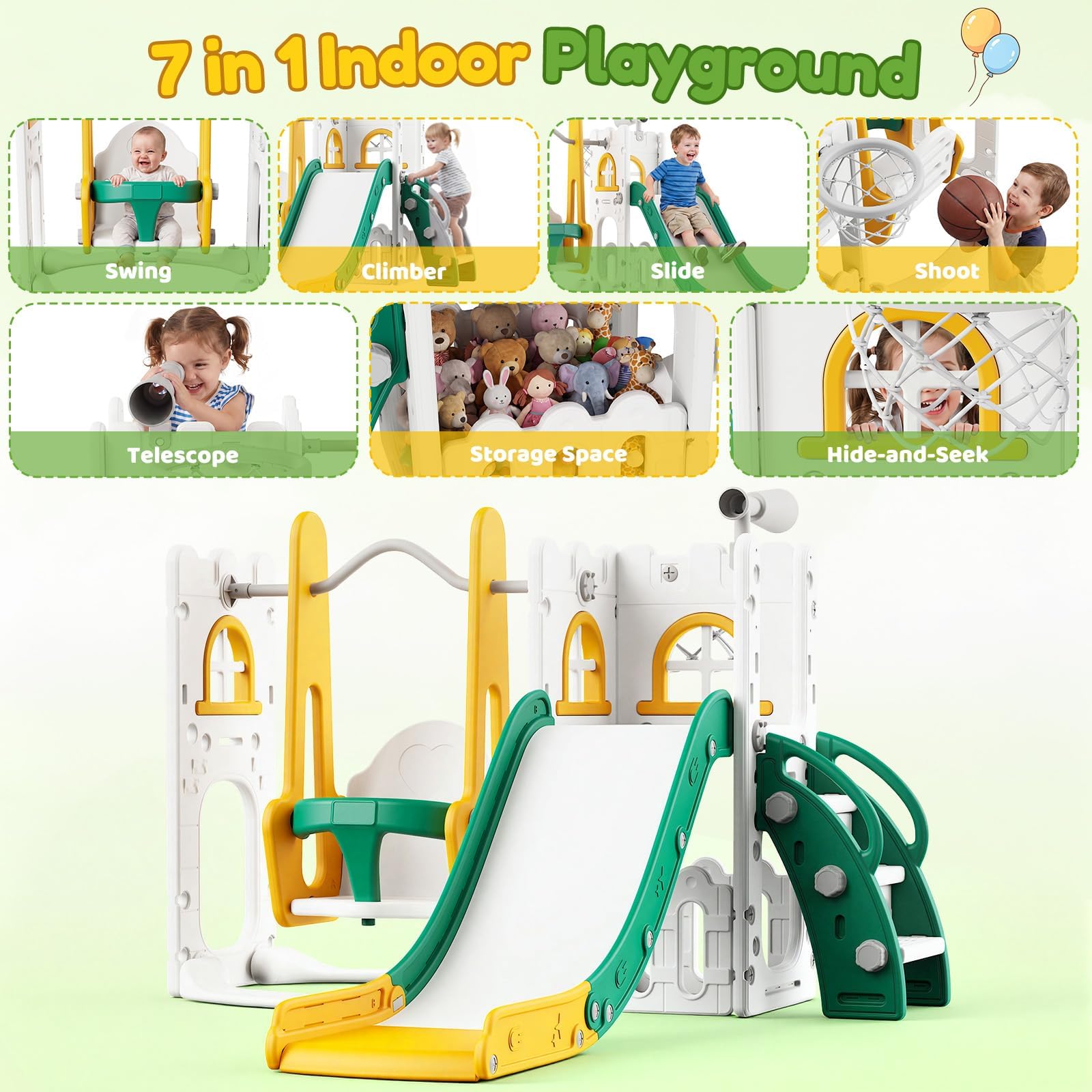 7 in 1 Set Perosotan dan Ayuna - Basketball Hoop Kids Indoor ulasan dan harga