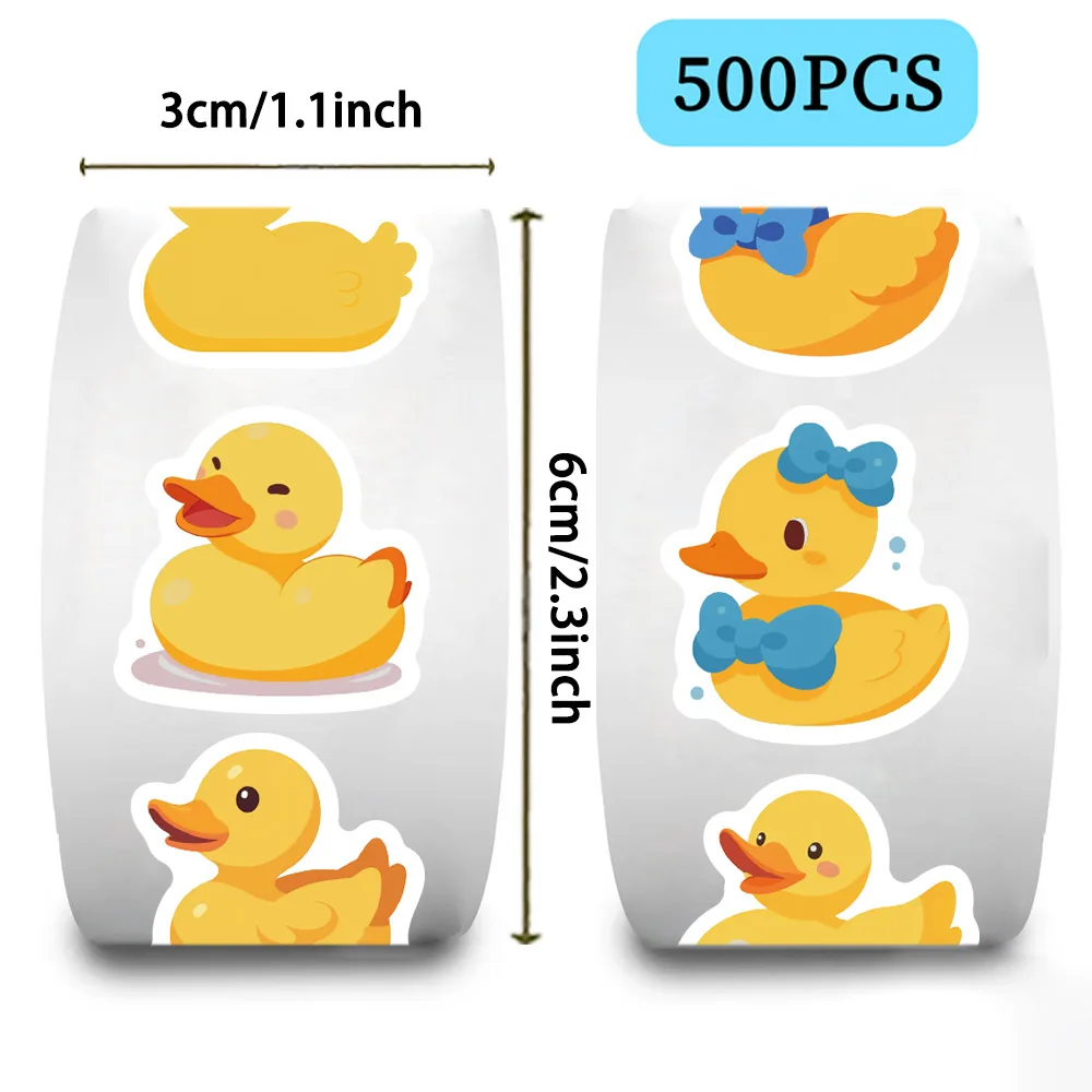 500 Buah/Rol Stiker Gulungan B - Kids Toys Yellow ulasan dan harga