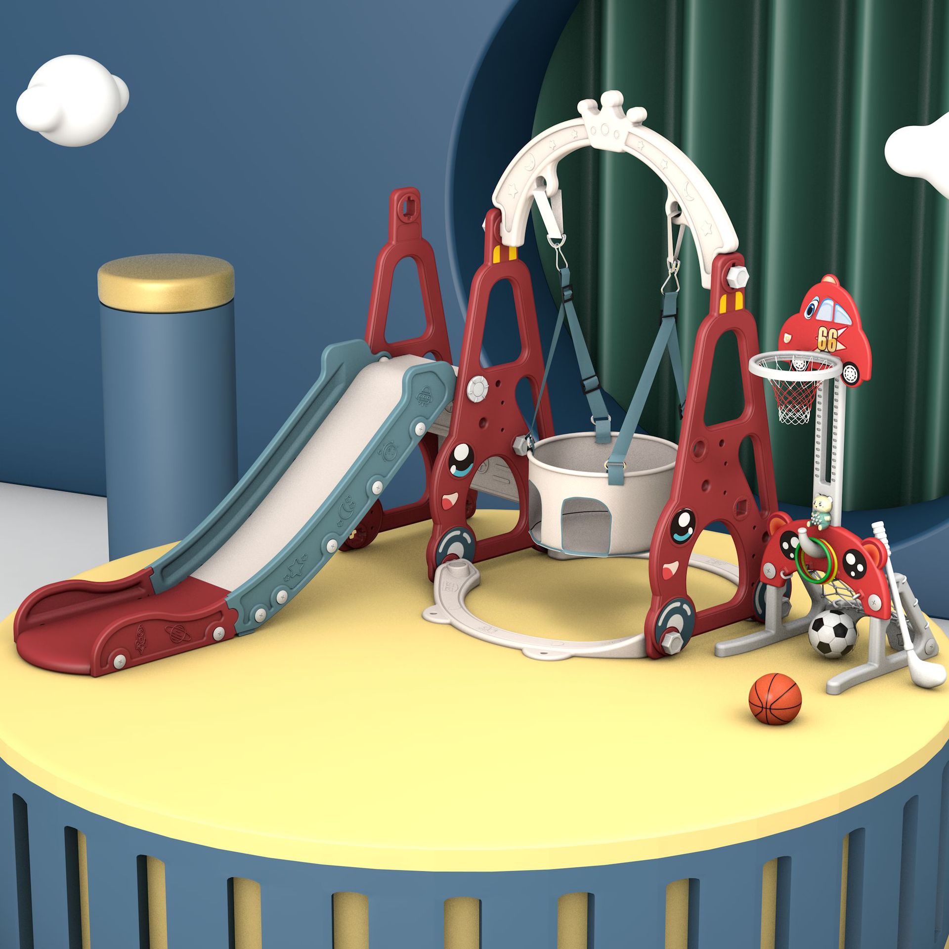 Kombinasi Perosotan dan Ayunan - Kids Toys Entertainer ulasan dan harga
