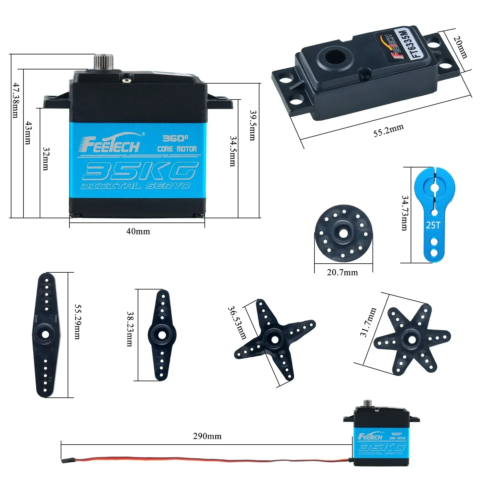 Feetech FT6335M Motor Servo RC - Kids Toys Remote Car ulasan dan harga