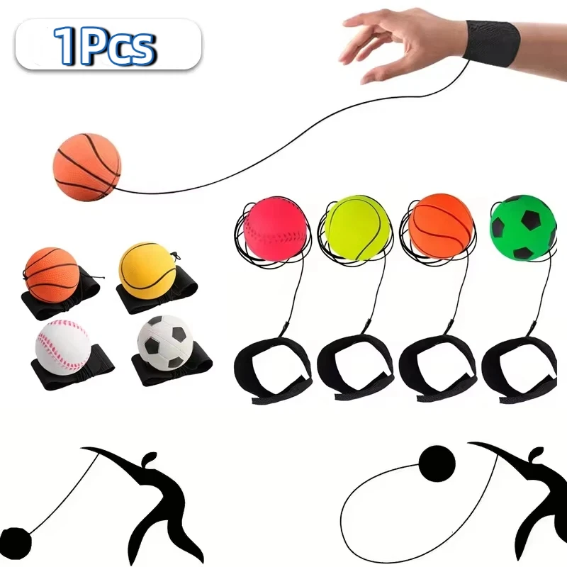 Bola Spons Elastis dengan Tali - Kids Yoga Toys ulasan dan harga